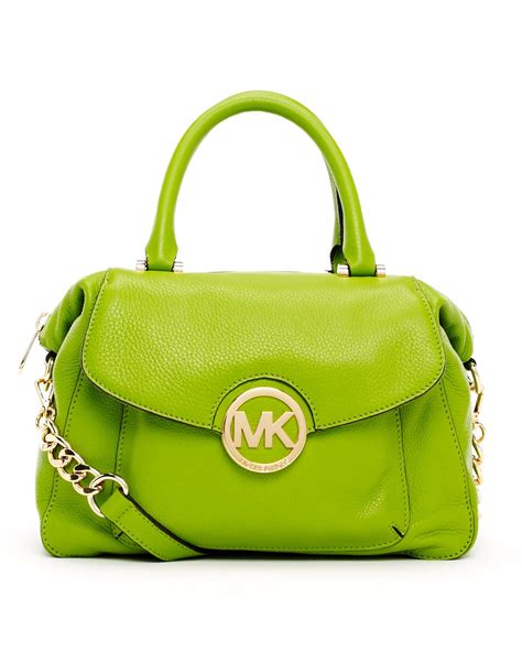 lime green michael kors purse.